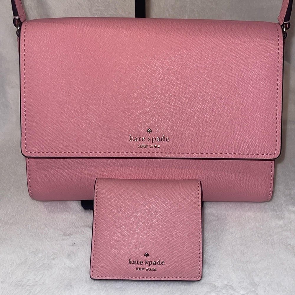 Kate Spade Pink crossbody and compact wallet - Picture 2 of 9